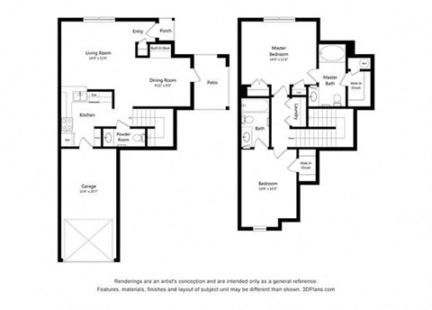 B5 Floor Plan B5 Floor Plan at Woodway Village, Austin Texas